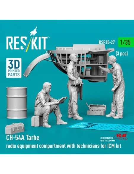 CH-54A Tarhe radio equipment compartment with technicians (3 pcs) (...