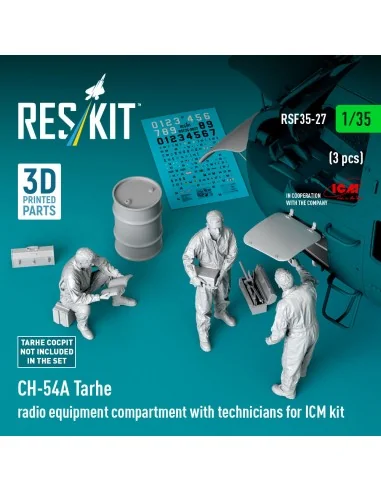 CH-54A Tarhe radio equipment compartment with technicians (3 pcs) (...
