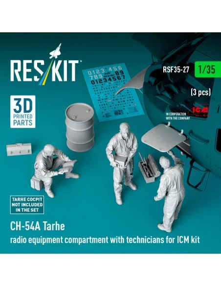 CH-54A Tarhe radio equipment compartment with technicians (3 pcs) (...