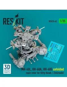MH-60L, UH-60A, HH-60G unfolded main rotor for Kitty Hawk / Zimimod...
