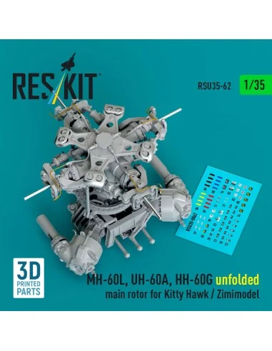 MH-60L, UH-60A, HH-60G unfolded main rotor for Kitty Hawk / Zimimod...