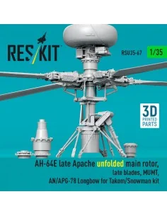AH-64E late Apache unfolded main rotor, late blades, MUMT, AN/APG-7... 2