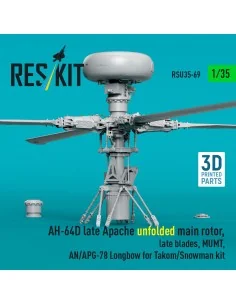 AH-64D late Apache unfolded main rotor, late blades, MUMT, AN/APG-7... 2