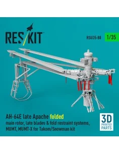 AH-64E late Apache folded main rotor, late blades & fold restraint ...