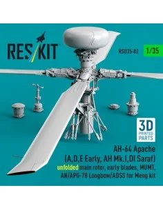 AH-64 Apache (A, D, E Early, AH Mk.I, DI Saraf) unfolded main rotor... 2