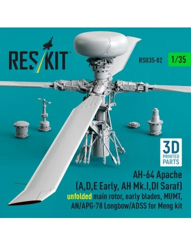 AH-64 Apache (A, D, E Early, AH Mk.I, DI Saraf) unfolded main rotor...