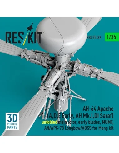 AH-64 Apache (A, D, E Early, AH Mk.I, DI Saraf) unfolded main rotor...