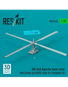 [NO_DESC] AH-64A Apache main rotor with blades and ADSS radar for T...