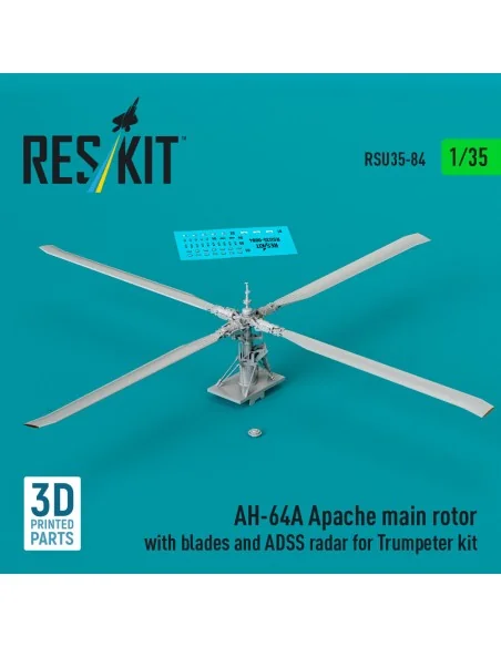[NO_DESC] AH-64A Apache main rotor with blades and ADSS radar for T...