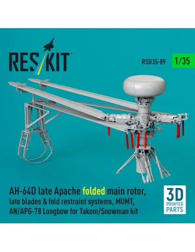 AH-64D late Apache folded main rotor, late blades & fold restraint ...