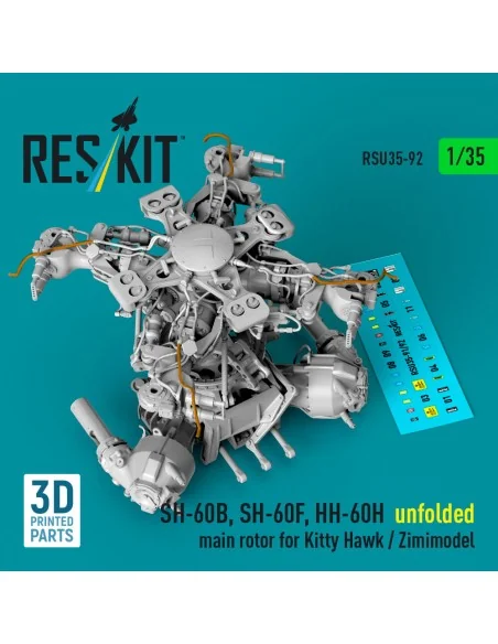 SH-60B, SH-60F, HH-60H unfolded main rotor for Kitty Hawk / Zimimod...