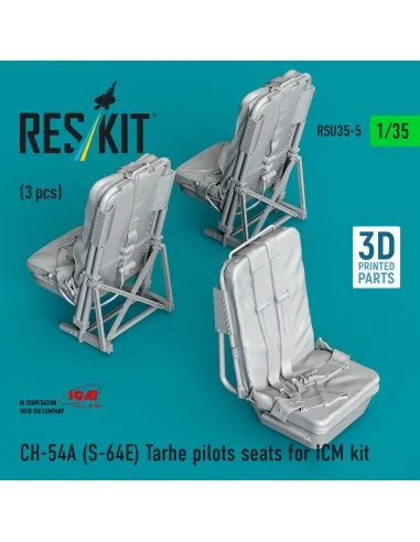 CH-54A (S-64E) Tarhe pilots seats for ICM kit (3 pcs) (3D Printed),...