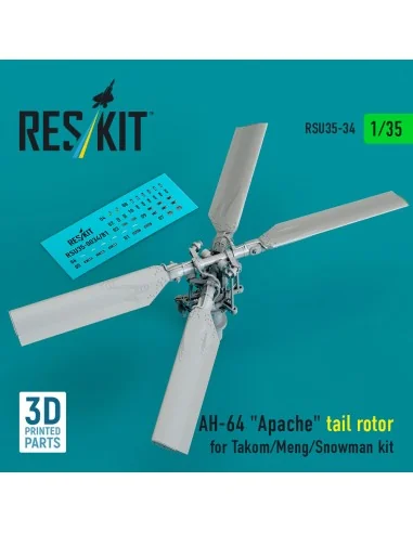 AH-64 Apache tail rotor for Takom/Meng/Snowman kit (3D Printed), 1/...