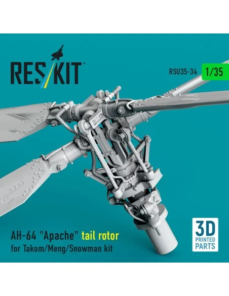 AH-64 Apache tail rotor for Takom/Meng/Snowman kit (3D Printed), 1/...