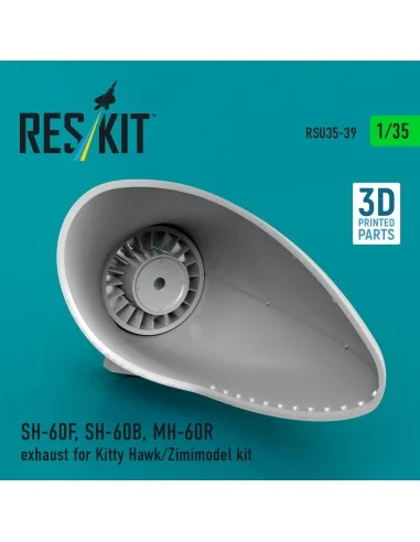 SH-60F, SH-60B, MH-60R exhaust (3D Printed) for Kitty Hawk / Zimi M...