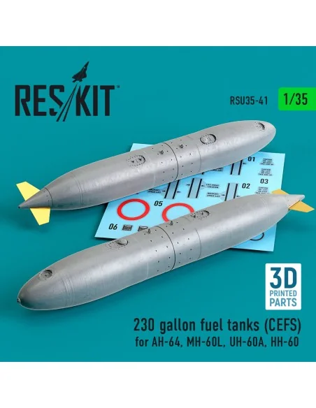 230 gallon fuel tanks (CEFS) for AH-64, MH-60L, UH-60A, HH-60 (3D P...