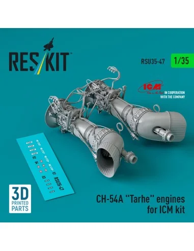 [NO_DESC] CH-54A Tarhe engines for ICM kit (3D Printed), 1/35 - Res...