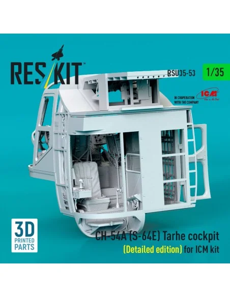 CH-54A (S-64E) Tarhe cockpit (Detailed edition) for ICM kit (3D Pri...