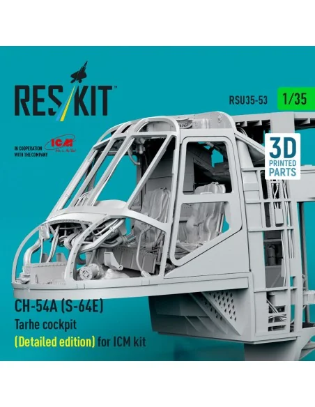 CH-54A (S-64E) Tarhe cockpit (Detailed edition) for ICM kit (3D Pri...