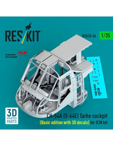 CH-54A (S-64E) Tarhe cockpit (Basic edition with 3D decals) for ICM...