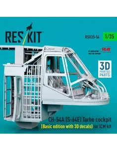 CH-54A (S-64E) Tarhe cockpit (Basic edition with 3D decals) for ICM... 2