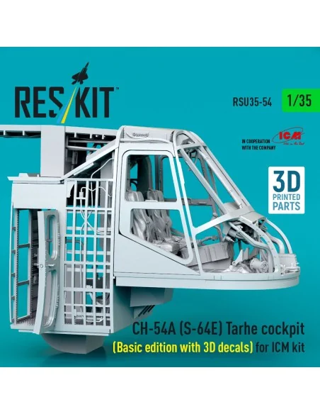 [NO_DESC] CH-54A (S-64E) Tarhe cockpit (Basic edition with 3D decal...