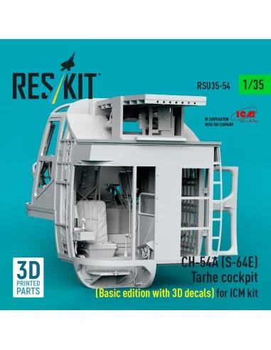 CH-54A (S-64E) Tarhe cockpit (Basic edition with 3D decals) for ICM...