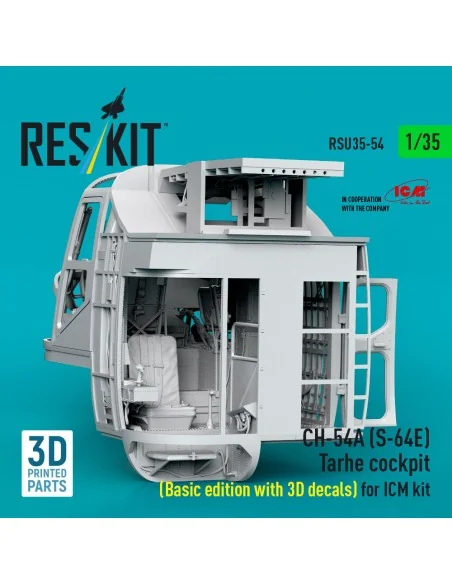 CH-54A (S-64E) Tarhe cockpit (Basic edition with 3D decals) for ICM...