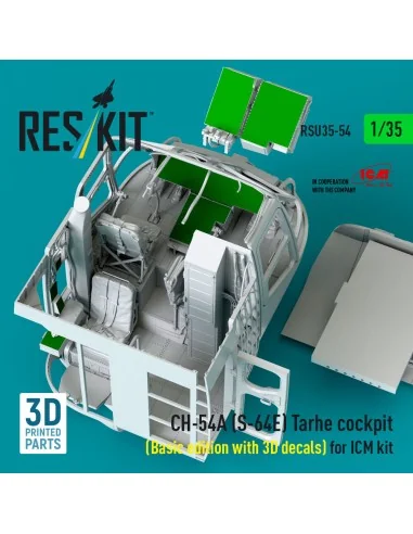 CH-54A (S-64E) Tarhe cockpit (Basic edition with 3D decals) for ICM...