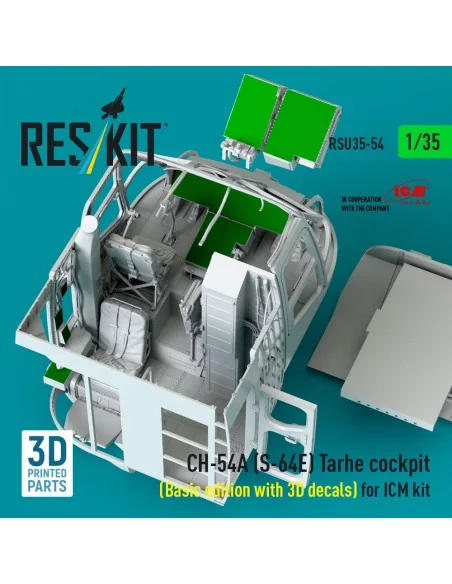 CH-54A (S-64E) Tarhe cockpit (Basic edition with 3D decals) for ICM...