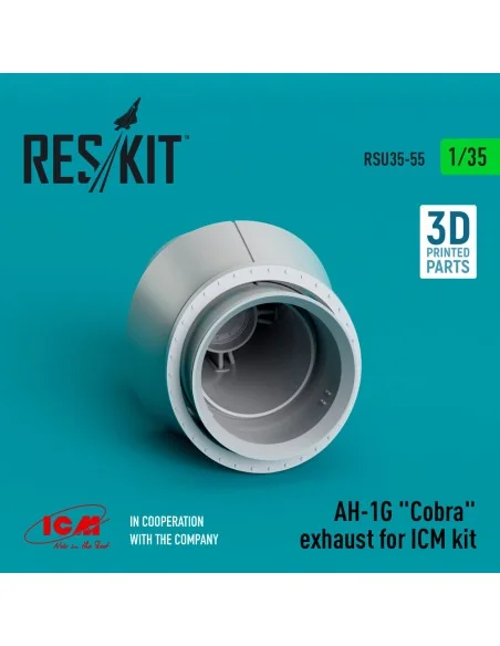 AH-1G Cobra exhaust for ICM kit (3D Printed), 1/35 - ResKit Models ...