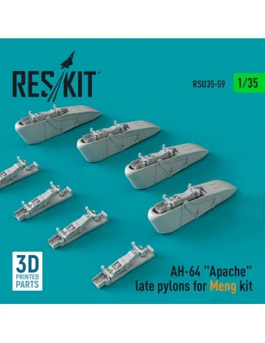 AH-64 Apache late pylons for Meng kit (3D Printed), 1/35 - ResKit M...