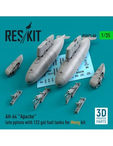AH-64 Apache late pylons with 122 gal fuel tanks for Meng kit (3D P...