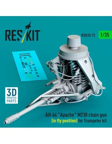 AH-64 Apache M230 chain gun (in fly position) for Trumpeter kit (3D...