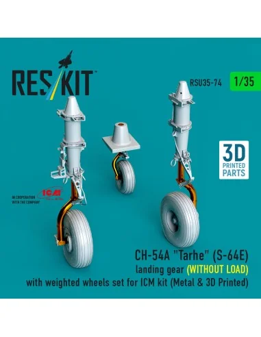 CH-54A Tarhe(S-64E) landing gear (WITHOUT LOAD) with weighted wheel...