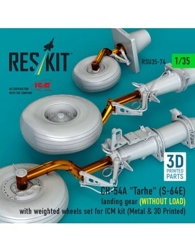 CH-54A Tarhe(S-64E) landing gear (WITHOUT LOAD) with weighted wheel...