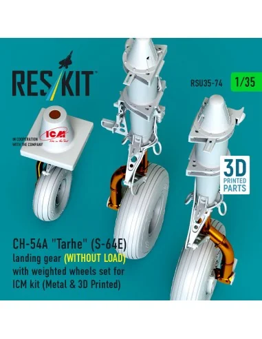 CH-54A Tarhe(S-64E) landing gear (WITHOUT LOAD) with weighted wheel...