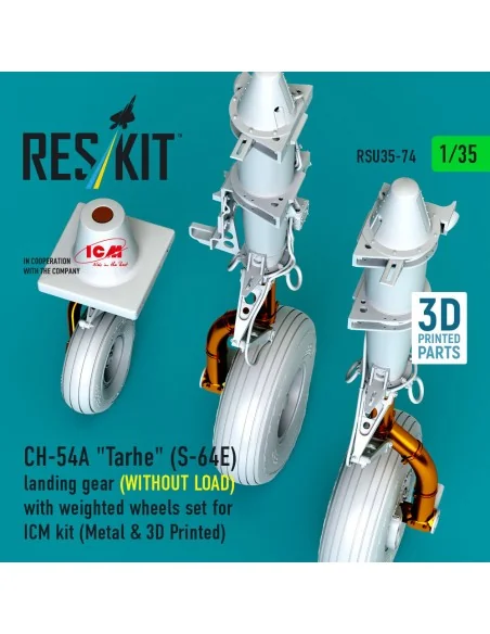 CH-54A Tarhe(S-64E) landing gear (WITHOUT LOAD) with weighted wheel...