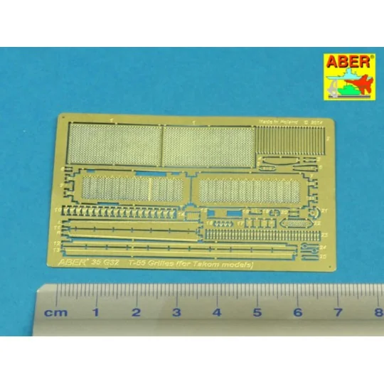 Grilles for T-55AM also for T-55AMV, 1/35 - Aber Models 35G32