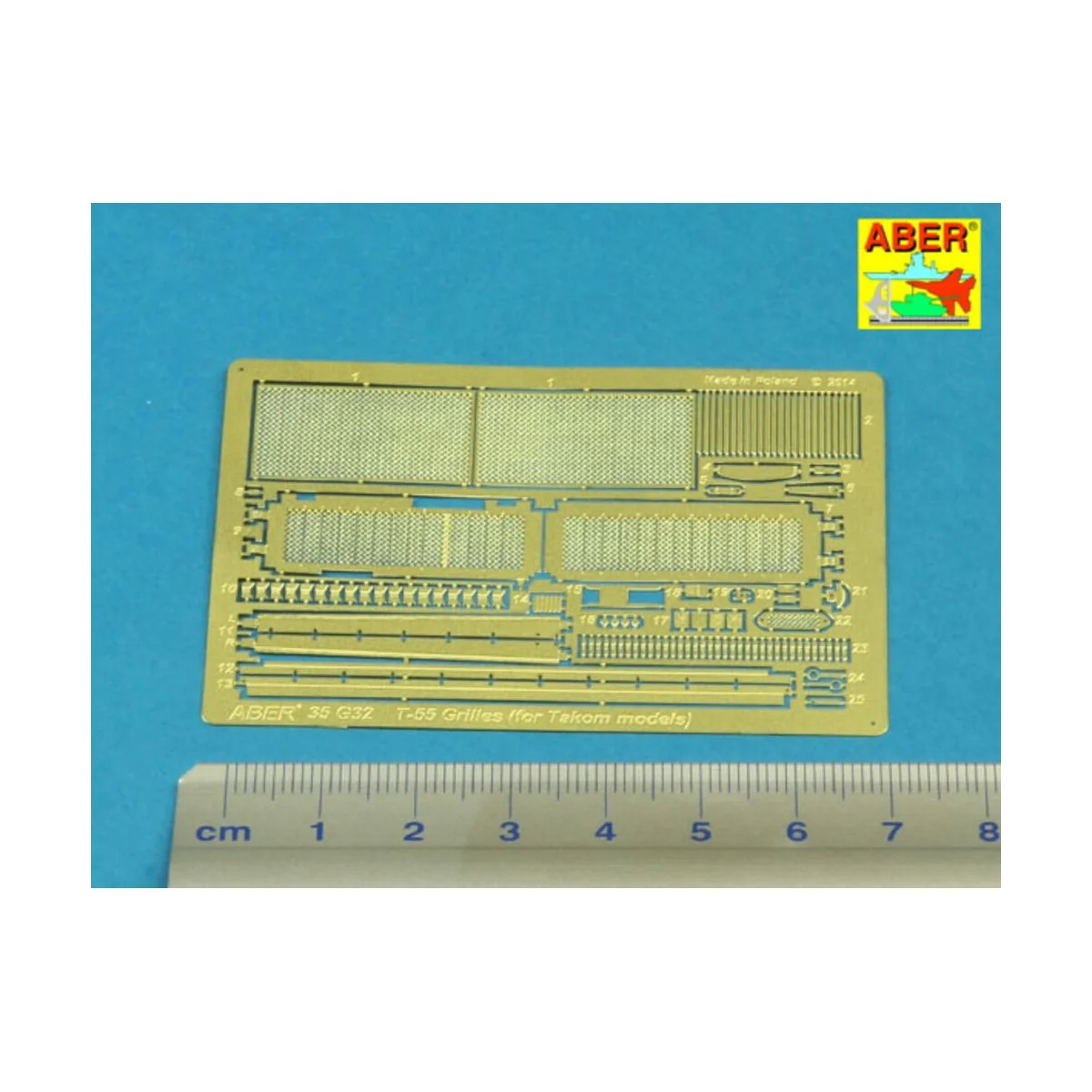Grilles for T-55AM also for T-55AMV, 1/35 - Aber Models 35G32