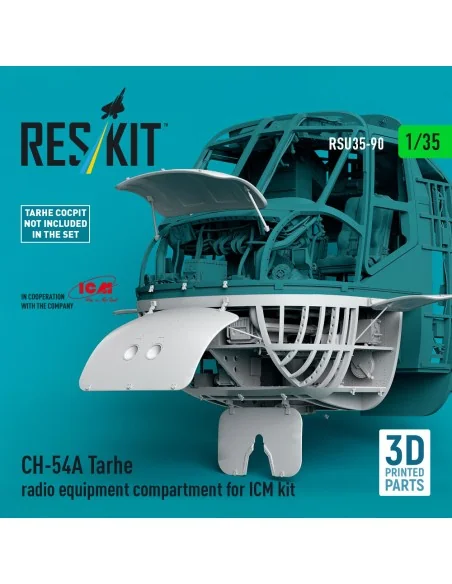 CH-54A Tarhe radio equipment compartment (3D Printed) for ICM, 1/35...