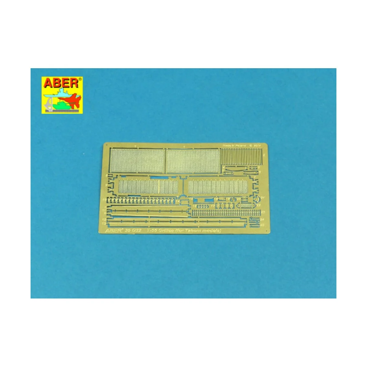 Grilles for T-55AM also for T-55AMV, 1/35 - Aber Models 35G32