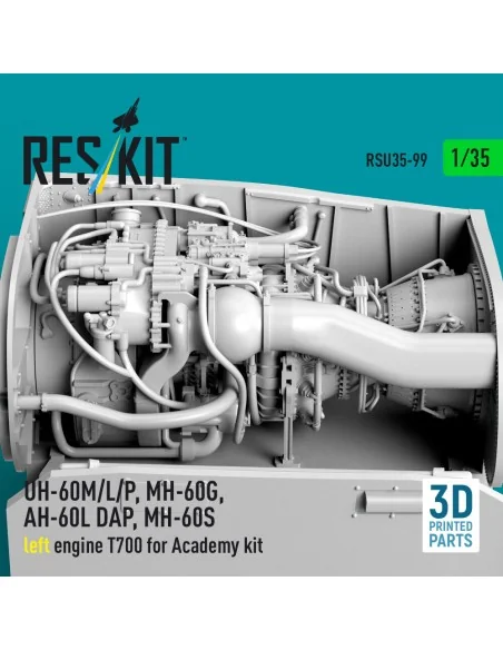 UH-60M/L/P, MH-60G, AH-60L DAP, MH-60S left engine T700 (3D Printed...