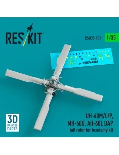 UH-60M/L/P, MH-60G, AH-60L DAP tail rotor (3D Printed) for Academy,... 2