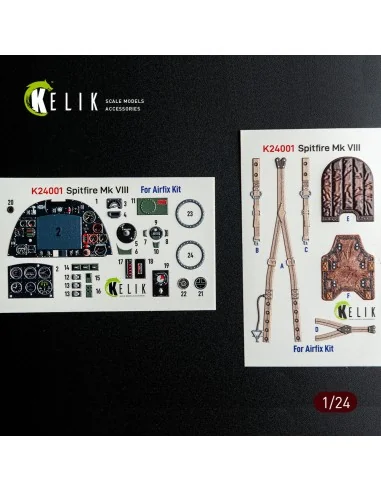 Spitfire Mk VIII interior 3D decals for Airfix kit, 1/24 - Kelik K2...
