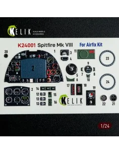 Spitfire Mk VIII interior 3D decals for Airfix kit, 1/24 - Kelik K2... 2