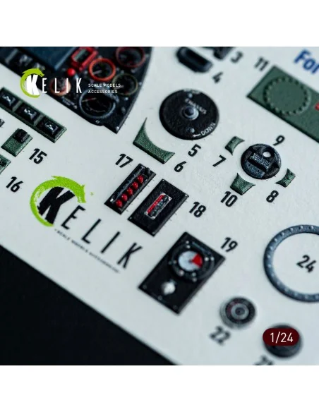 Spitfire Mk VIII interior 3D decals for Airfix kit, 1/24 - Kelik K2...