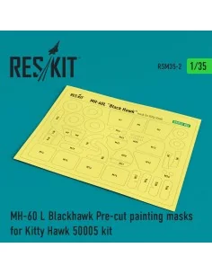 MH-60L Blackhawk Pre-cut painting masks for KittyHawk 50005 kit, 1/...