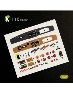 Opel Blitz 3ton 4x2 interior 3D decals for Tamiya kit, 1/35 - Kelik...