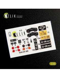 GAZ 69 4x4 Utility Truck interior 3D decals for Bronco kit, 1/35 - ...